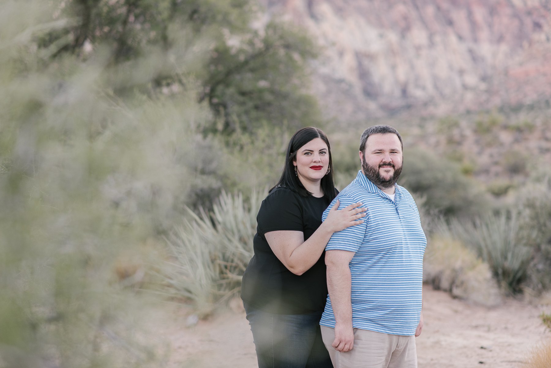portrait of couple in desert