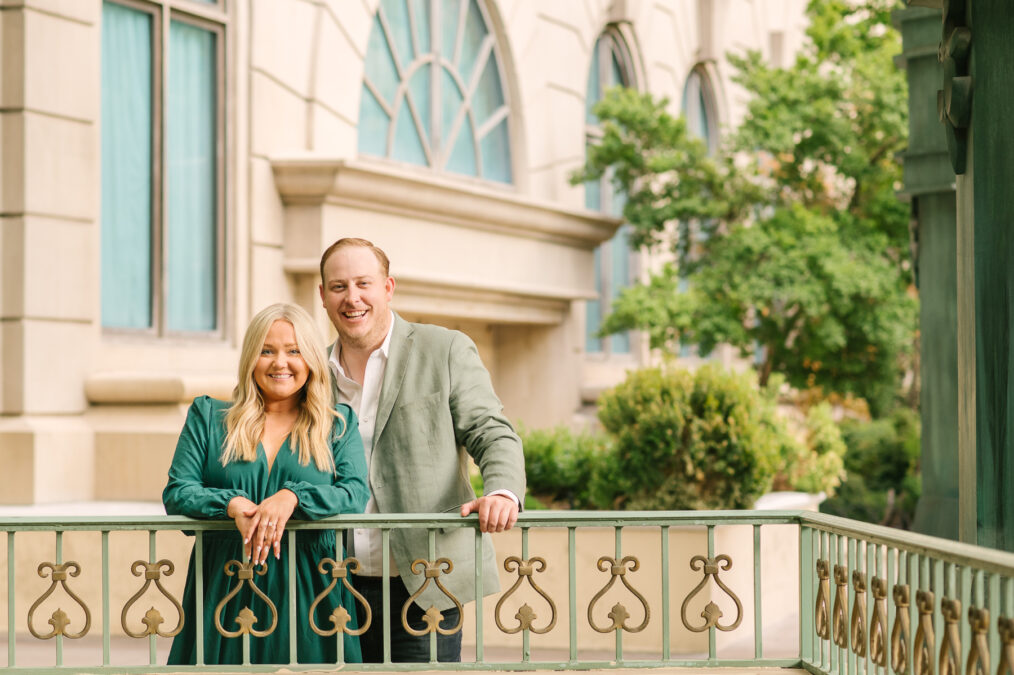 las vegas engagement couple photographed in paris las vegas
