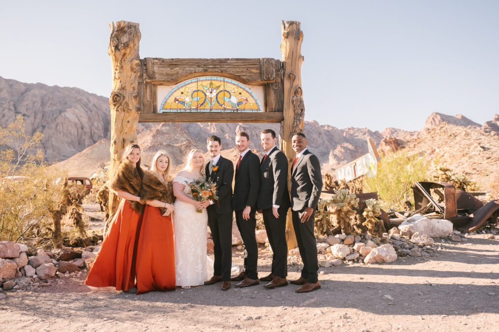 fall color theme wedding party