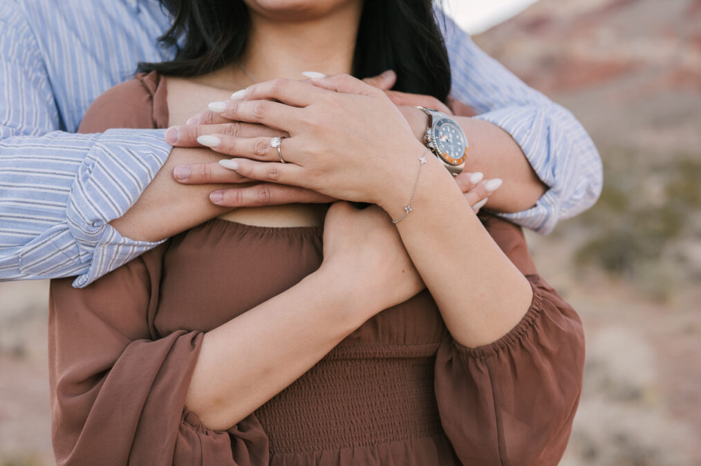 las vegas red rock canyon engagement session focus on ring 
