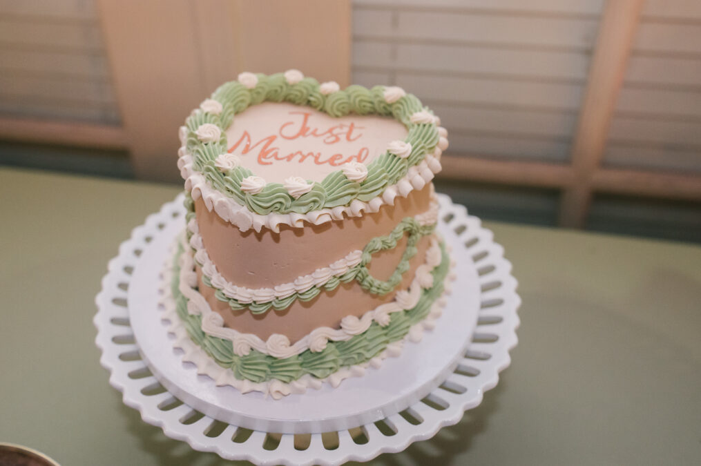 just married cake for las vegas wedding