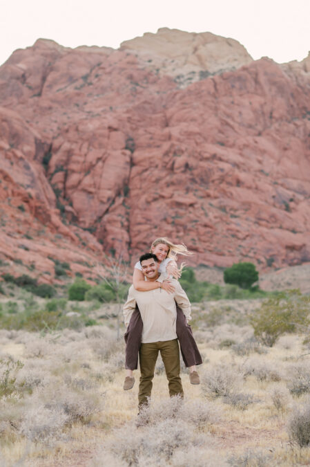red rock canyon las vegas engagement photo