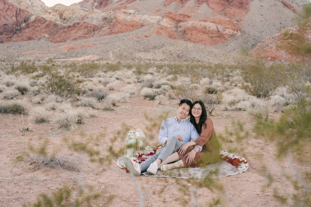 red rock canyon proposal photo shoot